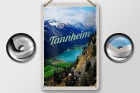 Blechschild Reise 12x18cm Tannheim Wälder Wanderung See Urlaub Schild