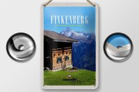 Blechschild Reise 12x18cm Finkenberg Natur Haus Berg wandern Schild