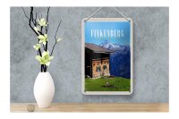 Blechschild Reise 12x18cm Finkenberg Natur Haus Berg wandern Schild