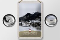 Blechschild Reise 12x18cm Lermoos Österreich Wälder Winterzeit Schild