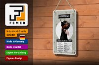 Blechschild Spruch 12x18cm Dobermann Eigentumsrechte Geschenk Schild