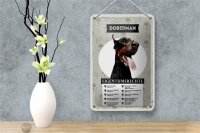 Blechschild Spruch 12x18cm Dobermann Eigentumsrechte Geschenk Schild