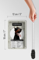 Blechschild Spruch 12x18cm Dobermann Eigentumsrechte Geschenk Schild