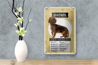 Blechschild Spruch 12x18cm Dackel Eigentumsrechte Geschenk Dekoration