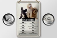 Blechschild Spruch 12x18cm Hunderegel schlafen wo ich will Dekoration