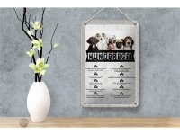 Blechschild Spruch 12x18cm Hunderegel lass mich raus Geschenk Schild
