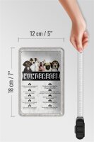 Blechschild Spruch 12x18cm Hunderegel lass mich raus Geschenk Schild