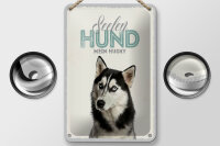 Blechschild Tiere 12x18cm Seelen Hund mein Husky Schild
