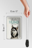Blechschild Tiere 12x18cm Seelen Hund mein Husky Schild