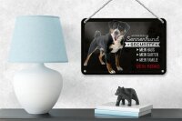 Blechschild Spruch 18x12cm Sennenhund Security mein Haus Schild