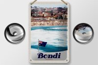 Blechschild Reise 12x18cm Bondi Australien Urlaub Strand Dekoration