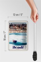 Blechschild Reise 12x18cm Bondi Australien Urlaub Strand Dekoration