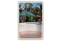 Blechschild Reise 12x18cm Dominikanische Republik Strand...