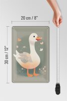 Blechschild 20x30cm Gustav die Gans