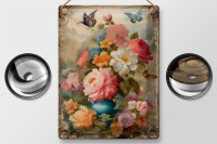 Blechschild 20x30cm Vintage Blumen Bouqet