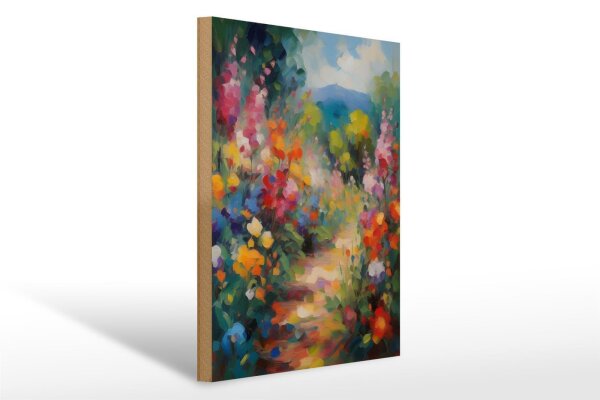 Holzschild 20x30cm Sommerweg der Tupfblumen