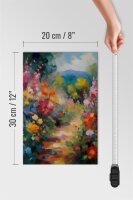 Holzschild 20x30cm Sommerweg der Tupfblumen