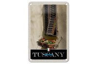 Blechschild Reise 12x18cm Toskana Italien Fenster Blumen...