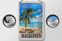 Blechschild Reise 12x18cm Mauritius Indischer Ozean Insel Schild
