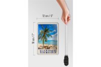 Blechschild Reise 12x18cm Mauritius Indischer Ozean Insel Schild