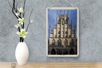 Blechschild Städte Münster Historisches Rathaus Deko 12x18cm Schild