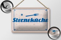 Blechschild Spruch 18x12cm Sterneküche Dekoration