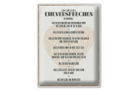 Blechschild Spruch 30x40cm ein ehrliches Eheversprechen Deko