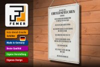 Blechschild Spruch 30x40cm ein ehrliches Eheversprechen Deko