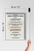 Blechschild Spruch 30x40cm ein ehrliches Eheversprechen Deko