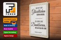 Blechschild Zitat 30x40cm Es sind die Dankbaren, die glücklich sind Deko
