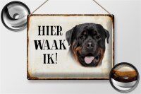 Blechschild Spruch 40x30cm holländisch Hier Waak ik...