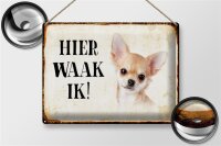 Blechschild Spruch 40x30cm holländisch Hier Waak ik...