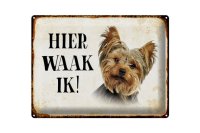 Blechschild Spruch 40x30cm holländisch Hier Waak ik...