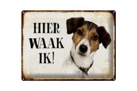 Blechschild Spruch 40x30cm holländisch Hier Waak ik...