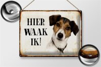 Blechschild Spruch 40x30cm holländisch Hier Waak ik...