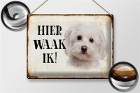Blechschild Spruch 40x30cm holländisch Hier Waak ik...