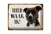 Blechschild Spruch 40x30cm holländisch Hier Waak ik...