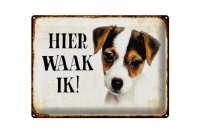 Blechschild Spruch 40x30cm holländisch Hier Waak ik...