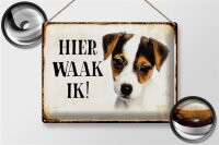 Blechschild Spruch 40x30cm holländisch Hier Waak ik...