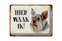 Blechschild Spruch 40x30cm holländisch Hier Waak ik...