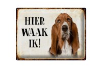 Blechschild Spruch 40x30cm holländisch Hier Waak ik...