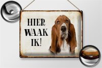 Blechschild Spruch 40x30cm holländisch Hier Waak ik...