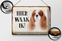 Blechschild Spruch 40x30cm holländisch Hier Waak ik...