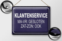 Blechschild Hinweis 40x30cm holländisch...