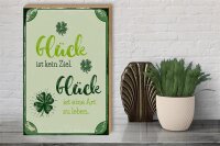 Holzschild Spruch 30x40cm Glück ist eine Art zu leben Deko